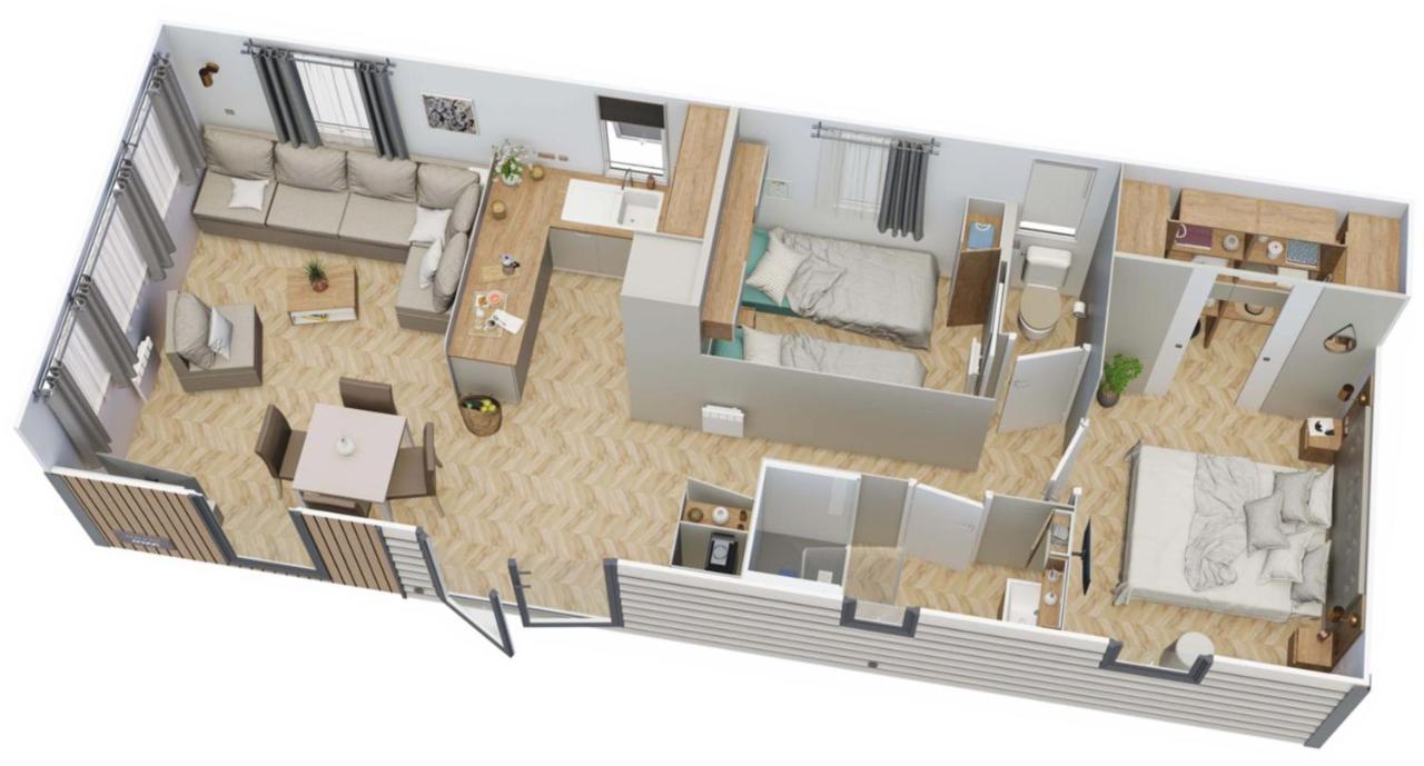 Grand Mobile-Home 45M2 Au Calme Et Au Bord De Mer Saint-Brévin-les-Pins Luaran gambar